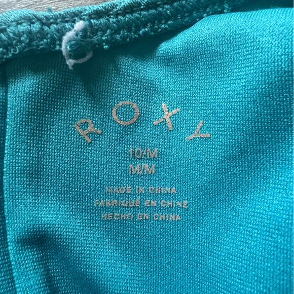 Roxy juniors’ ribbed one piece teal swimsuit - Picture 6 of 6